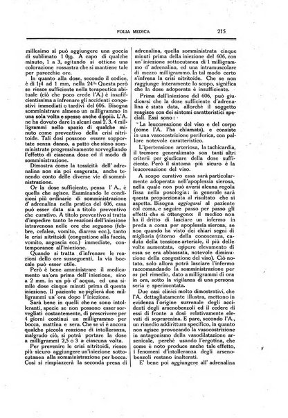 Folia medica periodico trimensile di patologia e clinica medica