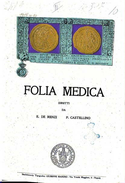 Folia medica periodico trimensile di patologia e clinica medica