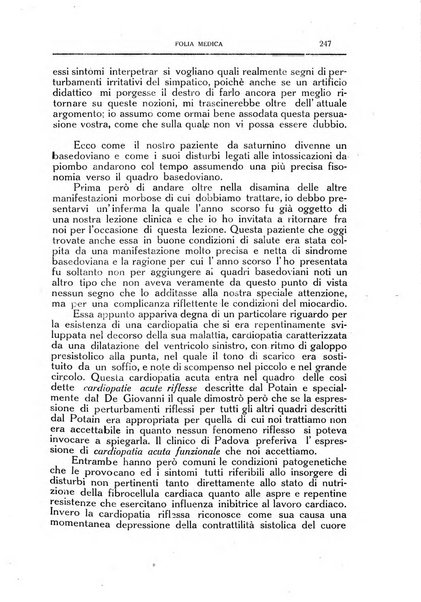 Folia medica periodico trimensile di patologia e clinica medica