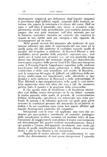 Folia medica periodico trimensile di patologia e clinica medica