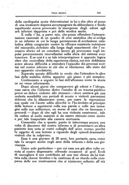 Folia medica periodico trimensile di patologia e clinica medica