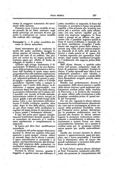 Folia medica periodico trimensile di patologia e clinica medica