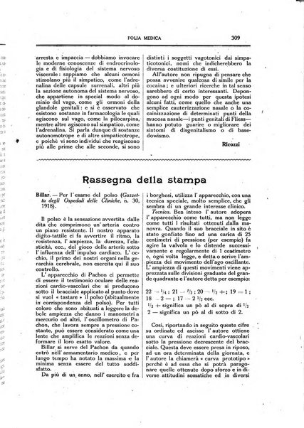 Folia medica periodico trimensile di patologia e clinica medica