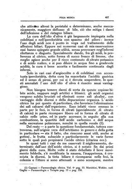 Folia medica periodico trimensile di patologia e clinica medica