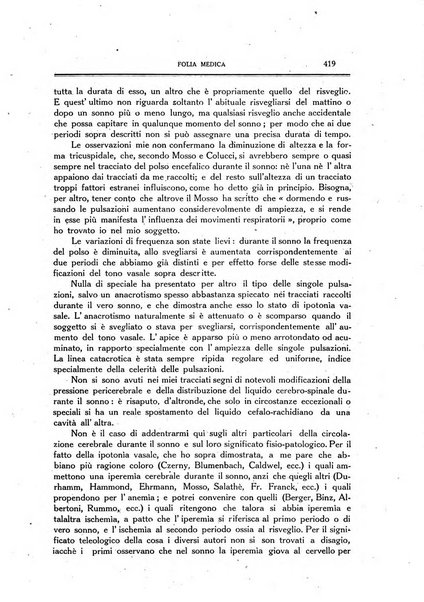 Folia medica periodico trimensile di patologia e clinica medica