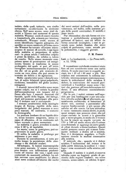 Folia medica periodico trimensile di patologia e clinica medica