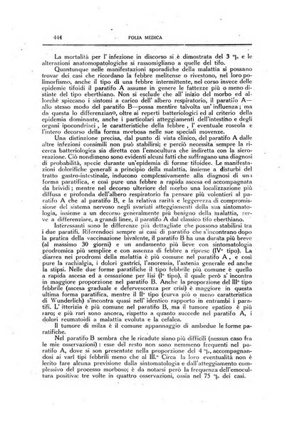 Folia medica periodico trimensile di patologia e clinica medica