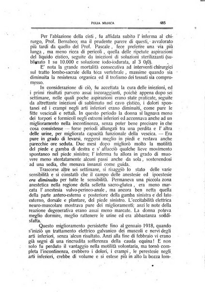 Folia medica periodico trimensile di patologia e clinica medica