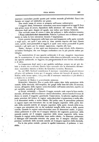 Folia medica periodico trimensile di patologia e clinica medica