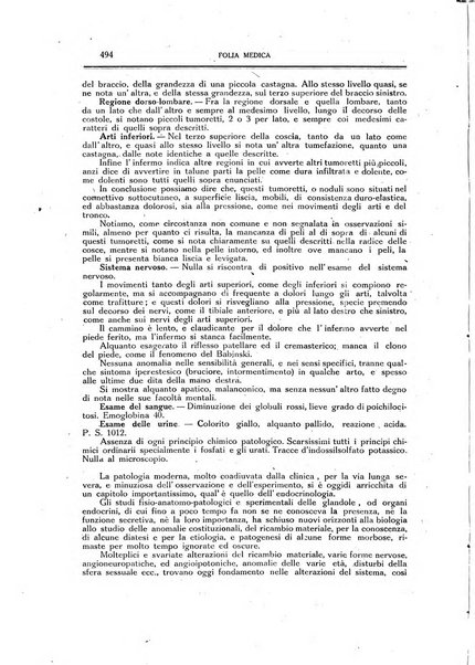 Folia medica periodico trimensile di patologia e clinica medica