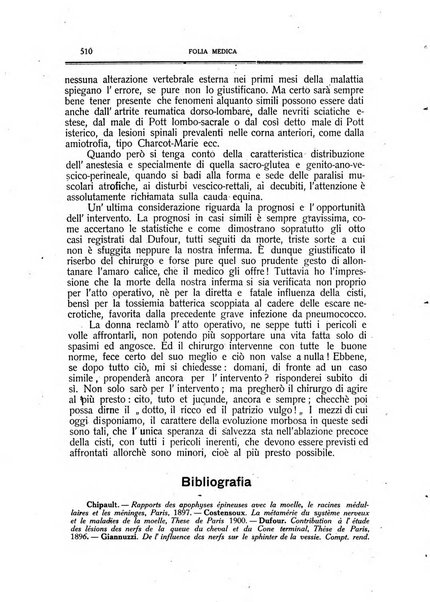 Folia medica periodico trimensile di patologia e clinica medica