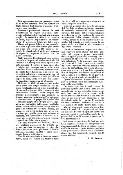 Folia medica periodico trimensile di patologia e clinica medica