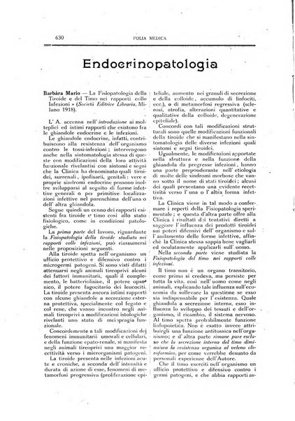 Folia medica periodico trimensile di patologia e clinica medica