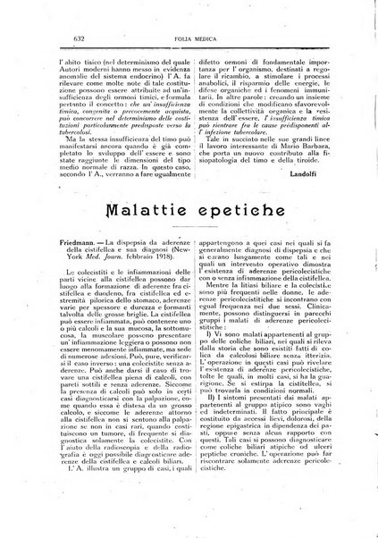 Folia medica periodico trimensile di patologia e clinica medica