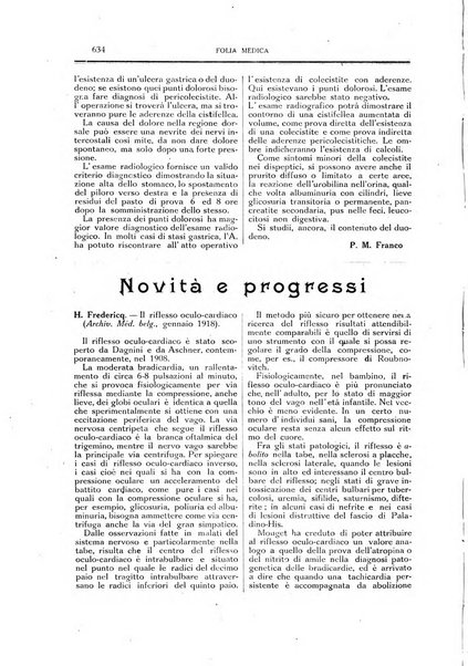 Folia medica periodico trimensile di patologia e clinica medica