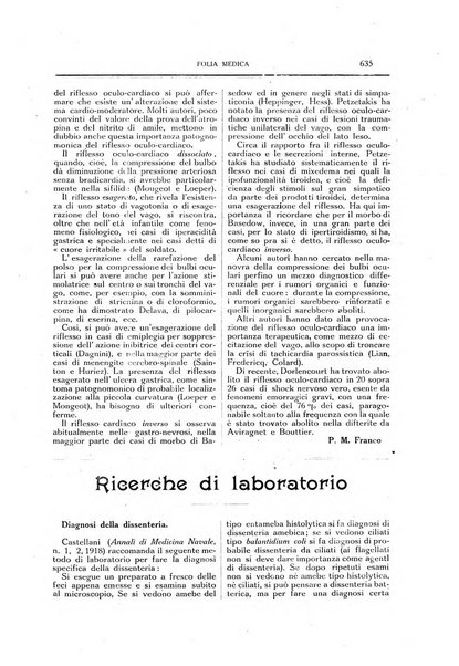 Folia medica periodico trimensile di patologia e clinica medica