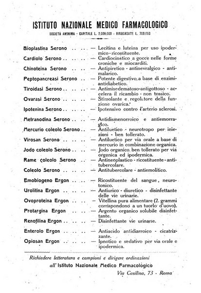 Folia medica periodico trimensile di patologia e clinica medica