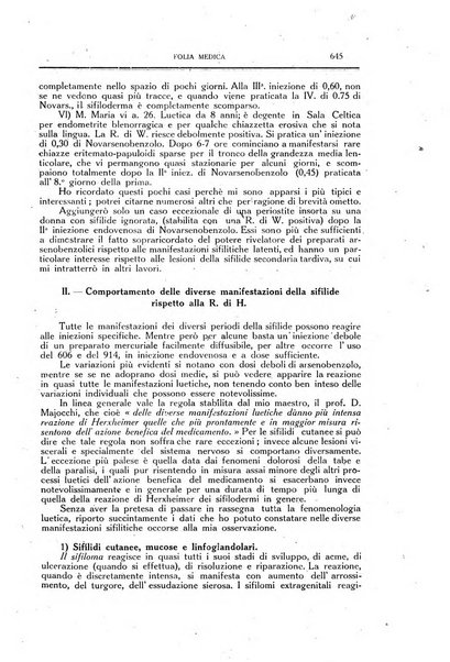 Folia medica periodico trimensile di patologia e clinica medica