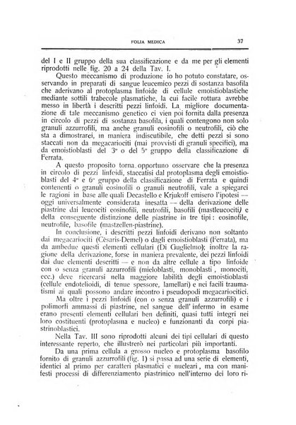 Folia medica periodico trimensile di patologia e clinica medica