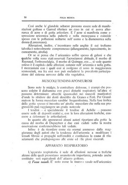 Folia medica periodico trimensile di patologia e clinica medica