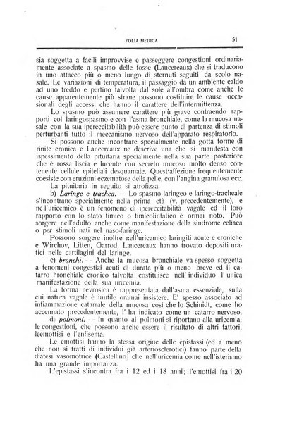 Folia medica periodico trimensile di patologia e clinica medica