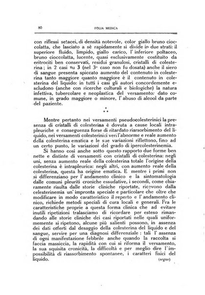 Folia medica periodico trimensile di patologia e clinica medica