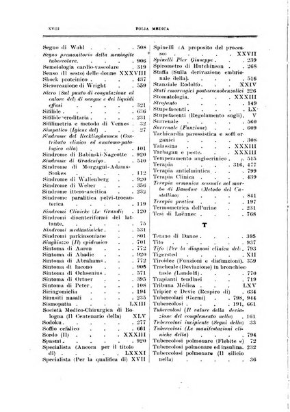 Folia medica periodico trimensile di patologia e clinica medica