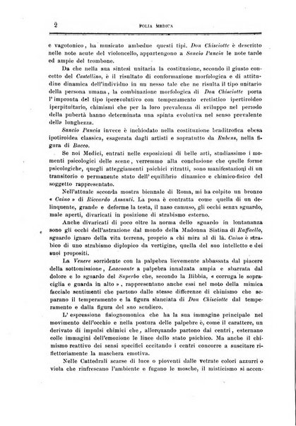 Folia medica periodico trimensile di patologia e clinica medica