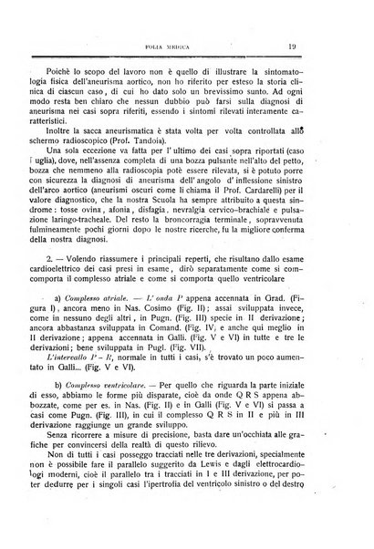 Folia medica periodico trimensile di patologia e clinica medica