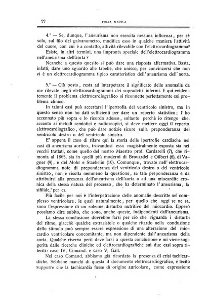 Folia medica periodico trimensile di patologia e clinica medica