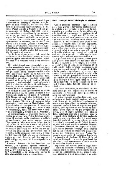 Folia medica periodico trimensile di patologia e clinica medica