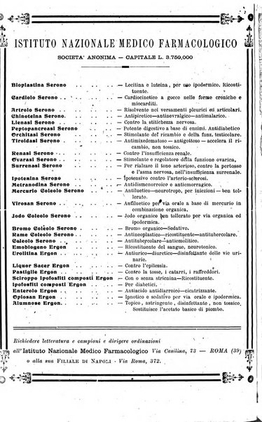 Folia medica periodico trimensile di patologia e clinica medica