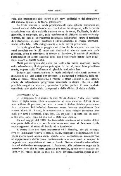 Folia medica periodico trimensile di patologia e clinica medica