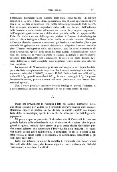 Folia medica periodico trimensile di patologia e clinica medica