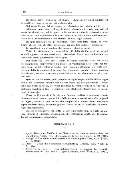 Folia medica periodico trimensile di patologia e clinica medica