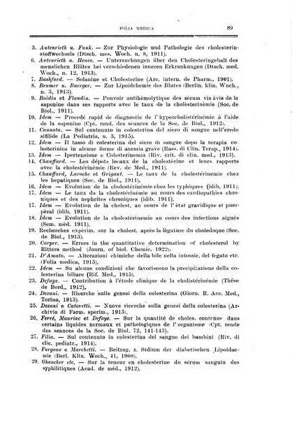 Folia medica periodico trimensile di patologia e clinica medica