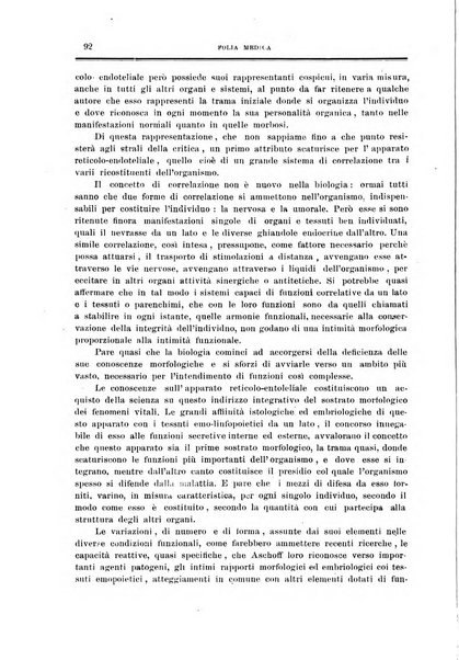 Folia medica periodico trimensile di patologia e clinica medica