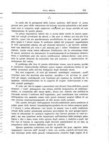 Folia medica periodico trimensile di patologia e clinica medica