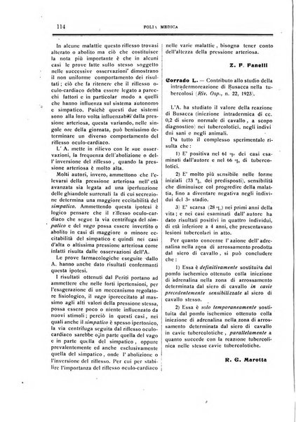 Folia medica periodico trimensile di patologia e clinica medica