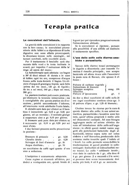 Folia medica periodico trimensile di patologia e clinica medica