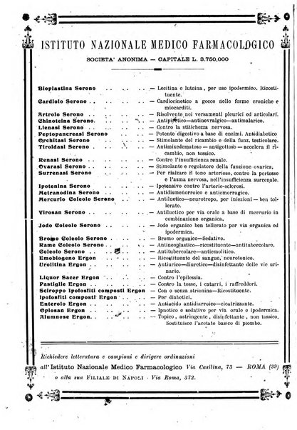 Folia medica periodico trimensile di patologia e clinica medica