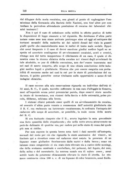 Folia medica periodico trimensile di patologia e clinica medica