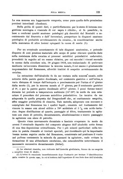 Folia medica periodico trimensile di patologia e clinica medica