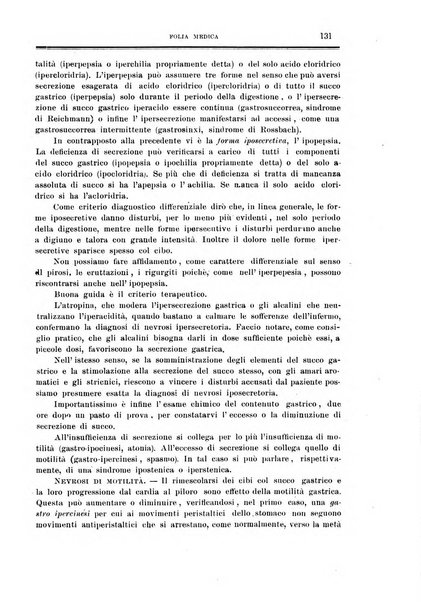 Folia medica periodico trimensile di patologia e clinica medica