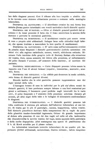 Folia medica periodico trimensile di patologia e clinica medica