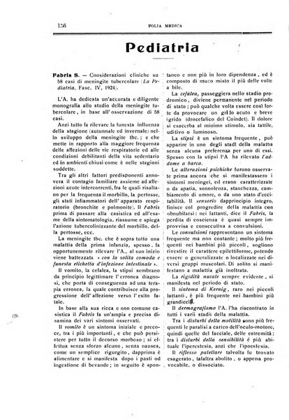 Folia medica periodico trimensile di patologia e clinica medica