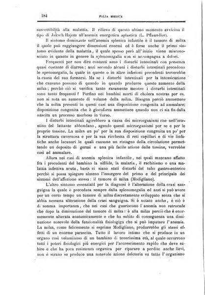 Folia medica periodico trimensile di patologia e clinica medica