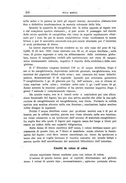 Folia medica periodico trimensile di patologia e clinica medica