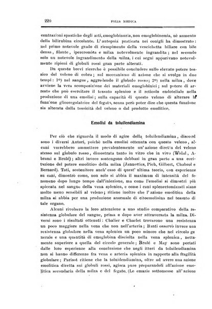 Folia medica periodico trimensile di patologia e clinica medica