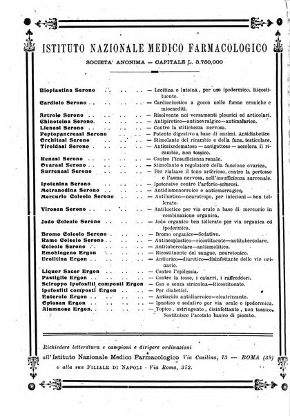 Folia medica periodico trimensile di patologia e clinica medica